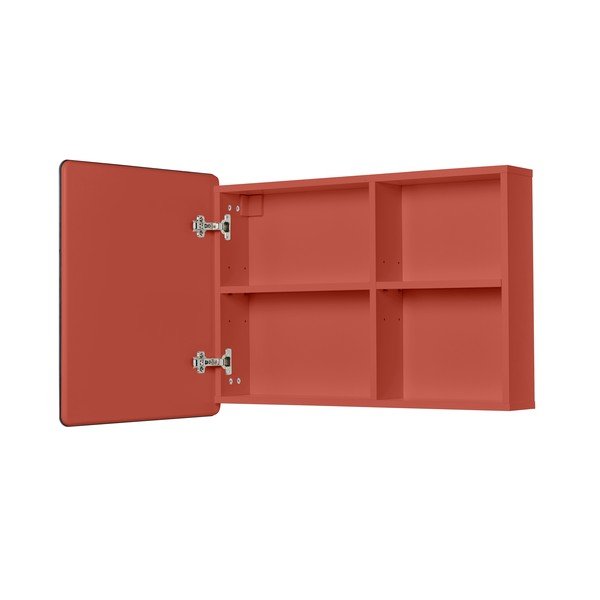 Crveni zidni/s ogledalom kupaonski ormarić 80x58 cm Color Bath – Tom Tailor-image-3