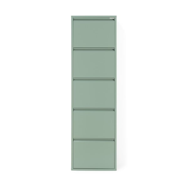 Prljavo zeleni metalni preklopni ormarić za cipele 50x169x15 cm Billy – Spinder Design-image-3