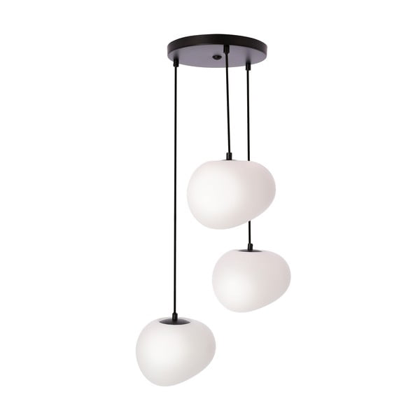 Crno-bijela viseća svjetiljka ø 42 cm Stones – Candellux Lighting