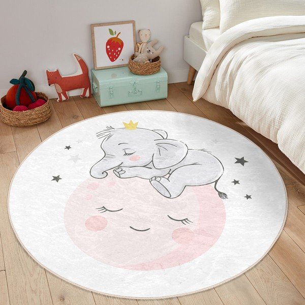 Bijeli dječji tepih ø 120 cm Comfort – Mila Home-image-3