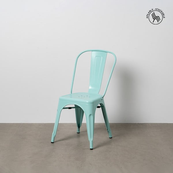 Tirkizne metalne blagovaonske stolice u setu 2 kom – Ixia-image-1