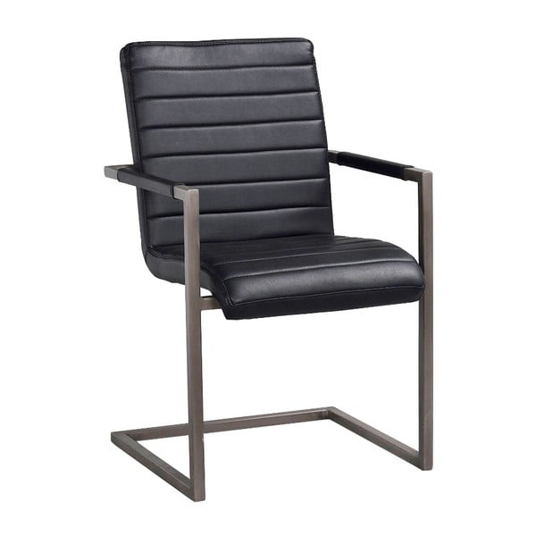 Crna stolica s crnom metalnom bazom Rowico Clive