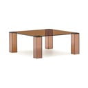 Smeđi stakleni stolić za kavu 85x85 cm Adularia – Kave Home