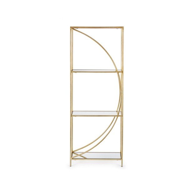 Željezna biblioteka u zlatnoj boji 56x151,5x25 cm Elenor – Bizzotto