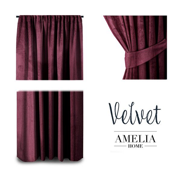 Ljubičasta baršunasta zavjesa AmeliaHome Velvety, 245 x 140 cm-image-2