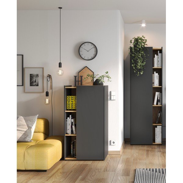 Crno-smeđi ormarić Germania Austin, visina 115 cm-image-4