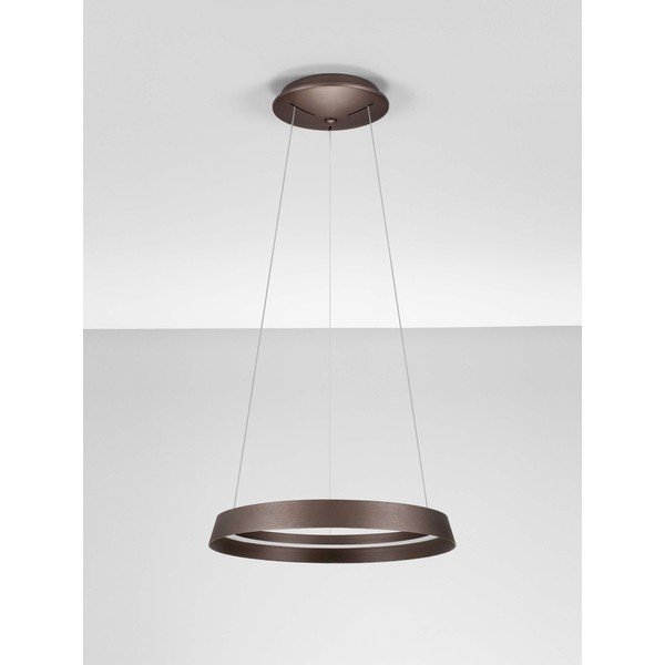 Smeđa LED viseća svjetiljka aluminijska s mogućnosti zatamnjivanja sa sjenilom od akrilnog stakla ø 45 cm Ormi – Nova Luce-image-4