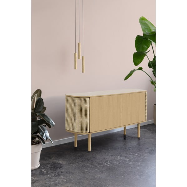 Niska komoda u dekoru hrasta u prirodnoj boji 150x75 cm Treasures – UMAGE-image-1