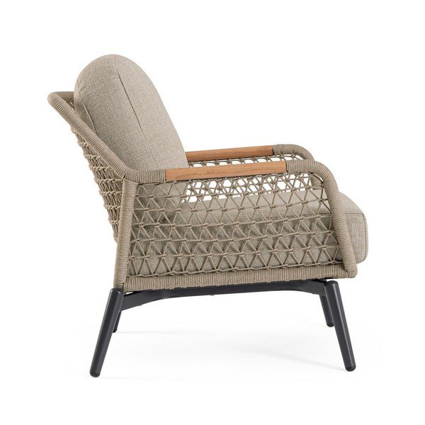 Svjetlo smeđa metalna vrtna fotelja Eulero – Bizzotto-image-4