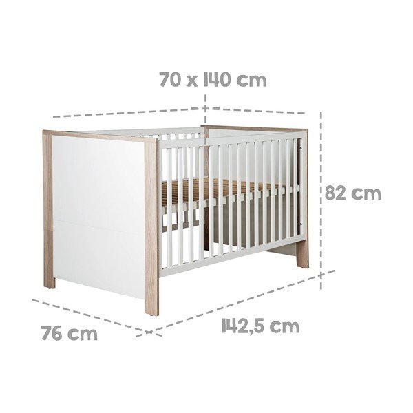 Bijeli/u prirodnoj boji dječji krevet 70x140 cm Olaf – Roba-image-4