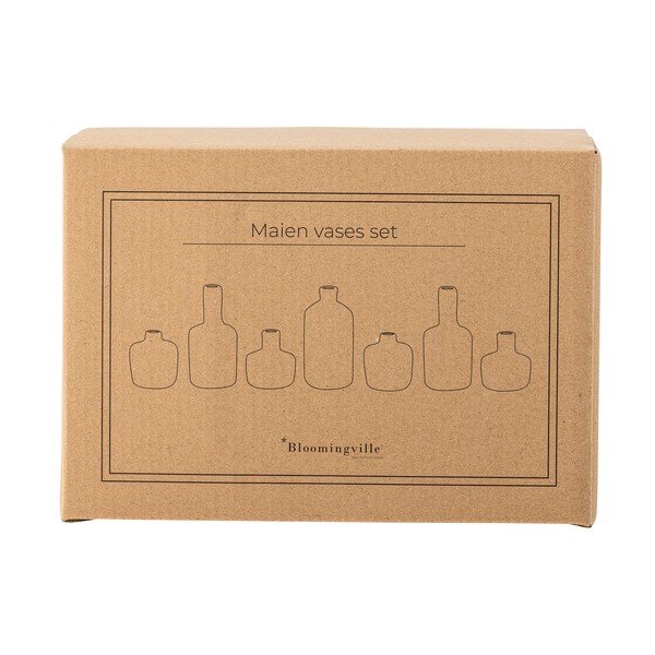 Vaze u setu 7 kom od kamenine (visina 14 cm) Maien – Bloomingville-image-3