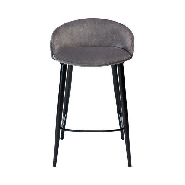 Barski stolac od sivog baršuna 80 cm Dual - DAN-FORM Denmark-image-1