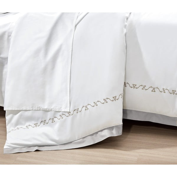 Bijela posteljina za bračni krevet/za produženi krevet od pamučnog satena s uključenom plahtom/6-dijelna 240x220 cm Diana – Mila Home Luxury-image-2