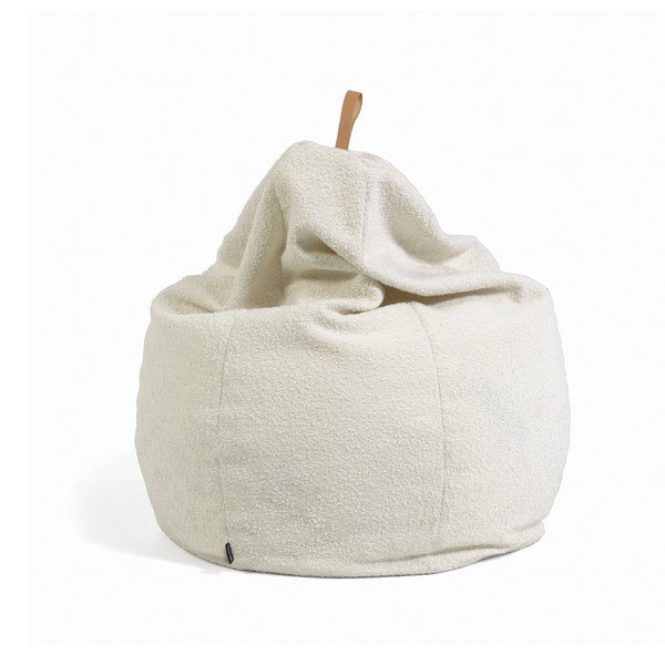 Bijela vreća za sjedenje Kave Home Vicka, ø 70 cm-image-1