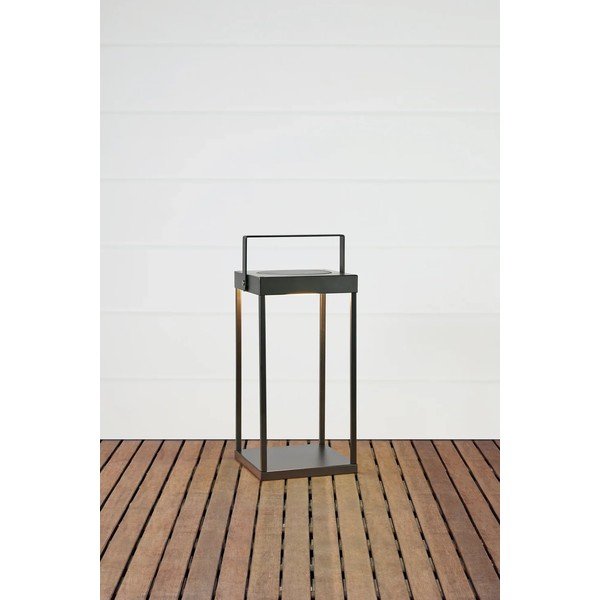 Crna LED lanterna sa solarnim panel/s USB za eksterijer (visina 42 cm) Pure – Markslöjd-image-4