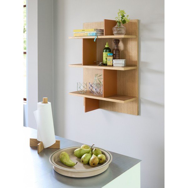 Polica s više razina u dekoru hrasta u prirodnoj boji 60 cm Stand – Hübsch-image-1