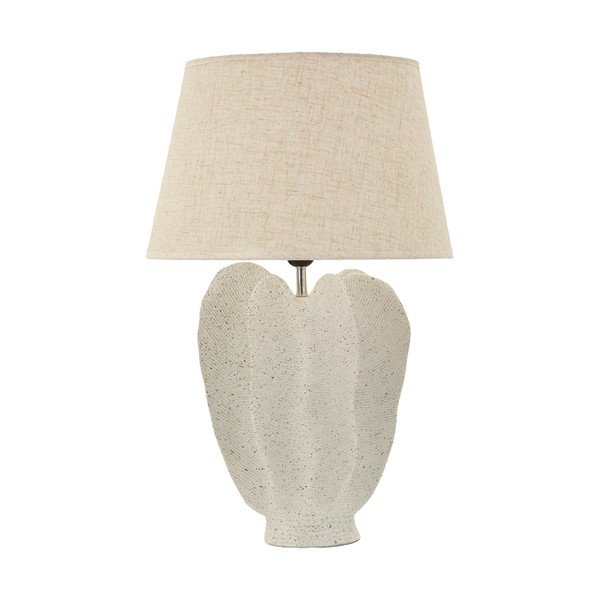Krem stolna lampa s tekstilnim sjenilom (visina 63 cm) Ester – Mauro Ferretti