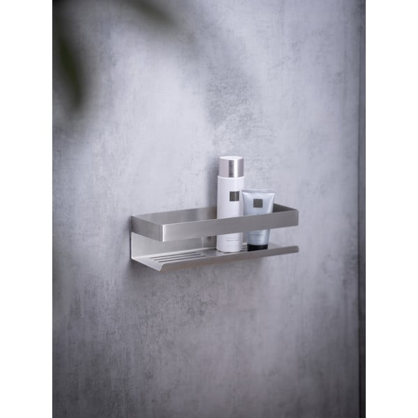 Samodržeća kupaonska polica od nehrđajućeg čelika u mat srebrnoj boji Genova - Wenko-image-1