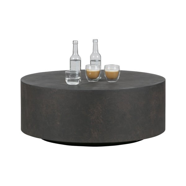 Tamnosmeđi stolić od vlaknaste gline WOOOD Dean, Ø 80 cm-image-1