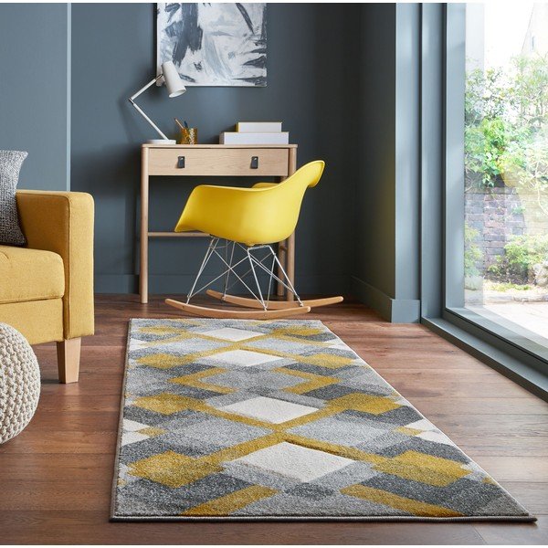 Žuta /siva staza 80x230 cm Nimbus – Flair Rugs-image-1