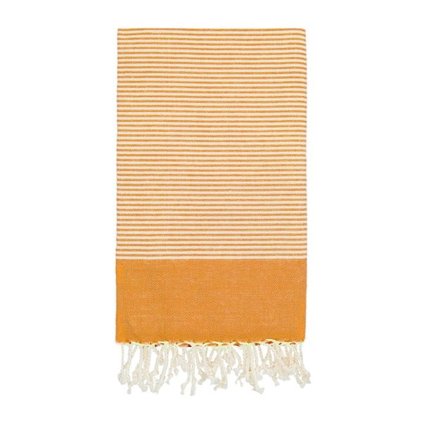 Narančasti hamam ručnik sa strane, 100 x 180 cm