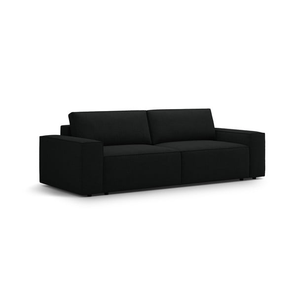 Crna sklopiva sofa od bouclé tkanine 247 cm Jodie – Micadoni Home-image-2