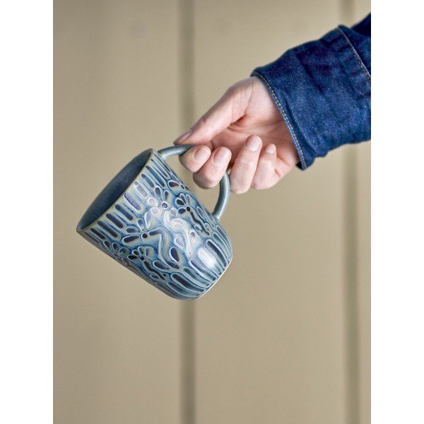 Plava šalica od kamenine 150 ml Samsin – Bloomingville-image-1