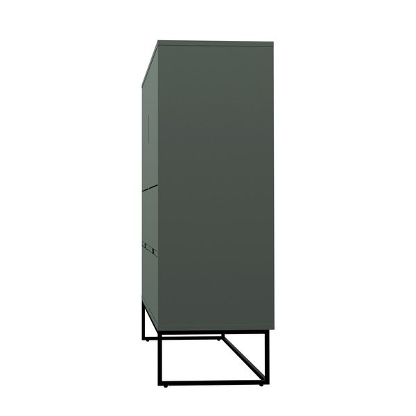Sivo-zelena visoka komoda 118x127 cm Lipp - Tenzo-image-4