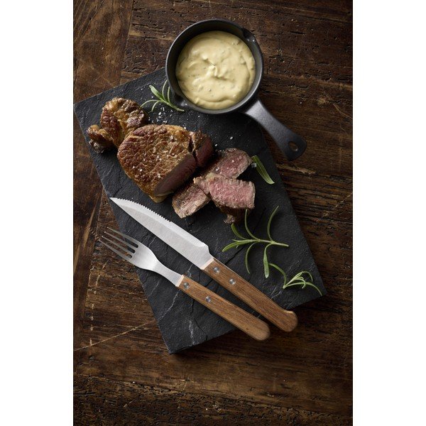 Set noževa za odrezak 8 kom od nehrđajućeg čelika u srebrnoj boji/u prirodnoj boji – Holm-image-1