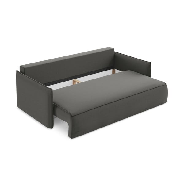 Tamno siva baršunasti sklopiva/s prostorom za odlaganje sofa 225 cm Hula – Makamii-image-3