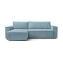 Mentol zelena sklopiva/s prostorom za odlaganje kutna garnitura od samta Nihad – Bobochic Paris