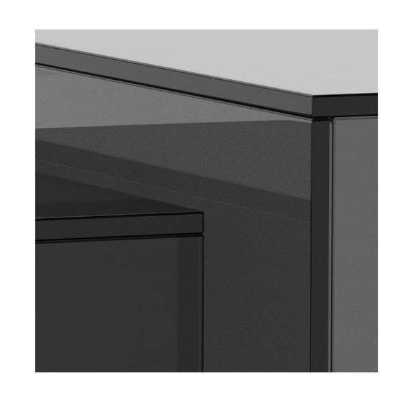 Sivi stakleni stolići za kavu u setu 2 kom 50x50 cm Dice – Actona-image-1