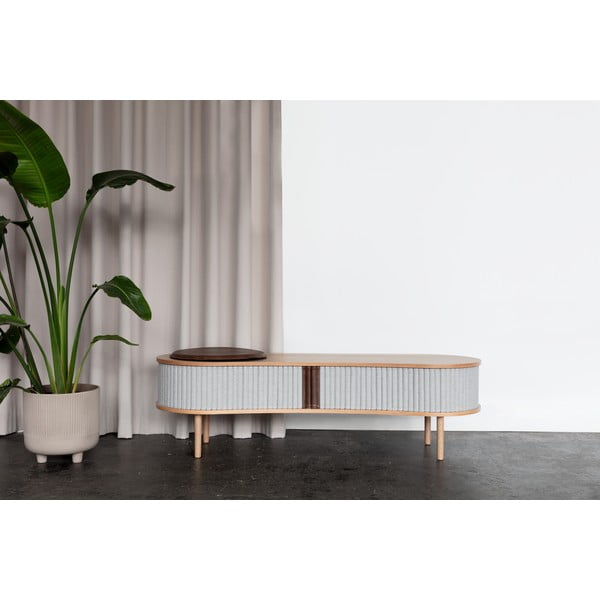 Smeđa/bež TV komoda u dekoru hrasta 140x40 cm Audacious – UMAGE-image-1