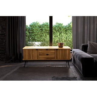 Niska komoda od hrastovine u prirodnoj boji 144x57 cm Kula - The Beds