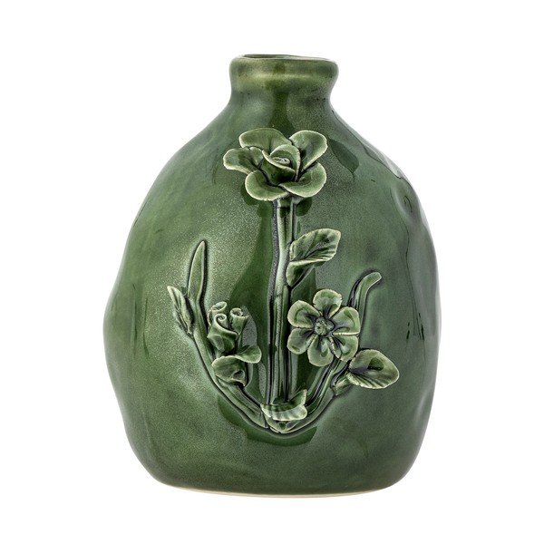 Zelena vaza od kamenine (visina 13,5 cm) Ramia – Bloomingville-image-3