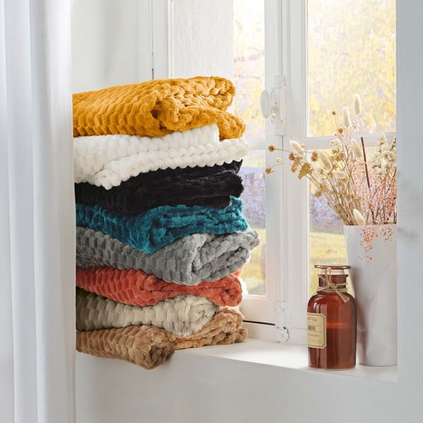 Smeđe-siva deka od mikroflanela 125x150 cm Mini Frosty – douceur d'intérieur-image-4