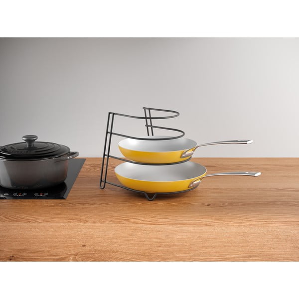 Crni stalak za tave Metaltex Canyon Lava-image-1