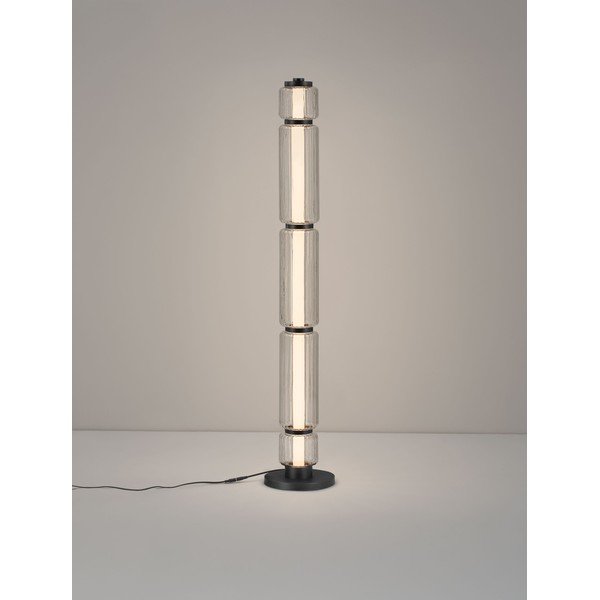Mat crna staklena LED stojeća svjetiljka (visina 123 cm) Liesa – Nova Luce-image-2
