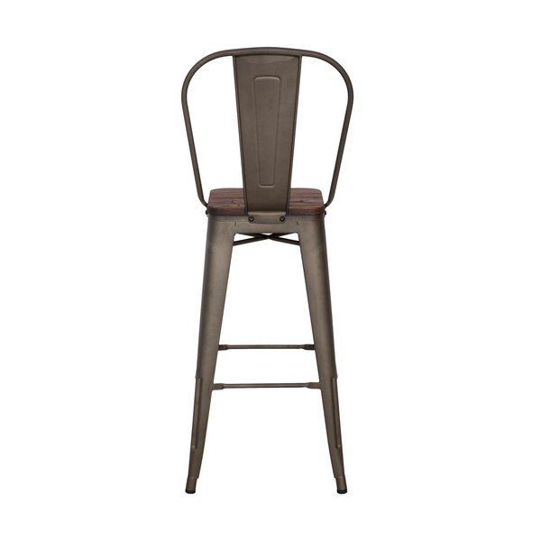 Set od 2 crne barske stolice Mauro Ferretti Detroit, visina 115 cm-image-2
