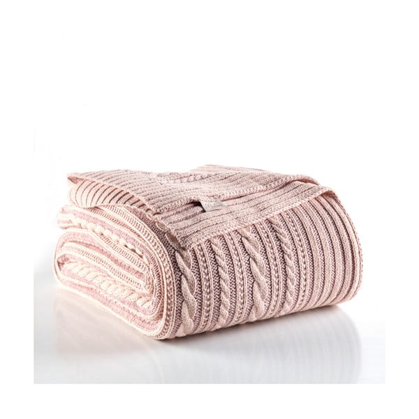 Svijetloružičasti pokrivač Camila, 220 x 240 cm-image-1