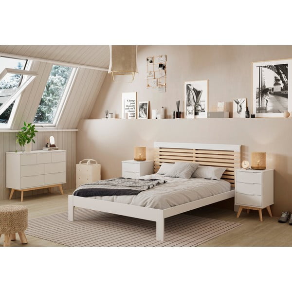 Bijela niska komoda 120x83 cm Campus - Marckeric-image-1