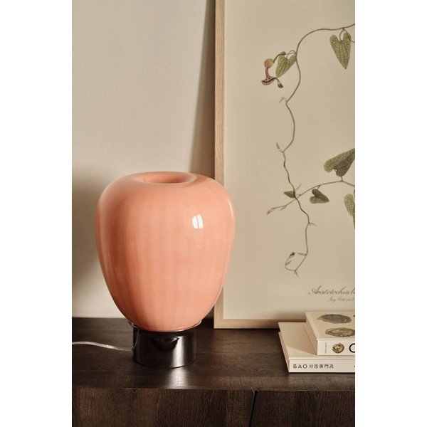 Ružičasta/u sjajno srebrnoj boji staklena stolna lampa (visina 34 cm) Balloon – Ellos Home-image-3