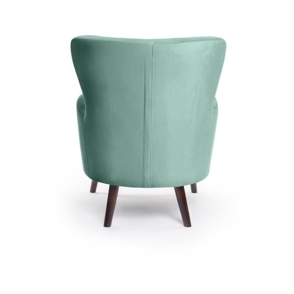 Mentol zelena baršunasti wing fotelja Noemye – Bonami Selection-image-4