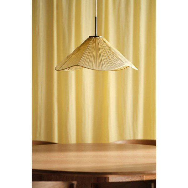 Žuta  tekstilna viseća svjetiljka ø 50 cm Lunaria – Jotex-image-3