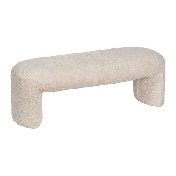 Bež klupa od bouclé tkanine Suave – Ixia