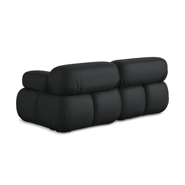 Crna sofa od imitacije kože 190 cm Lokua – Makamii-image-4