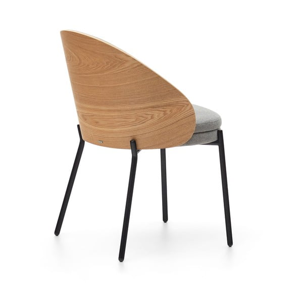 Siva/u prirodnoj boji podstavljena blagovaonska stolica Eamy – Kave Home-image-3