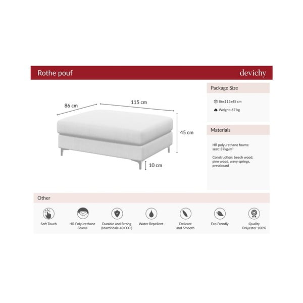 Tamno sivi tabure Devichy Rothe-image-2