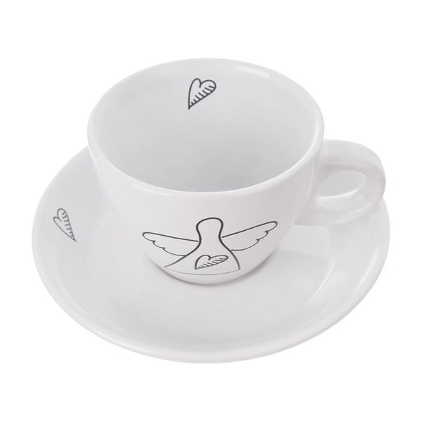 Crno-bijele keramičke šalice u setu od 2 kom 90 ml - Orion-image-2