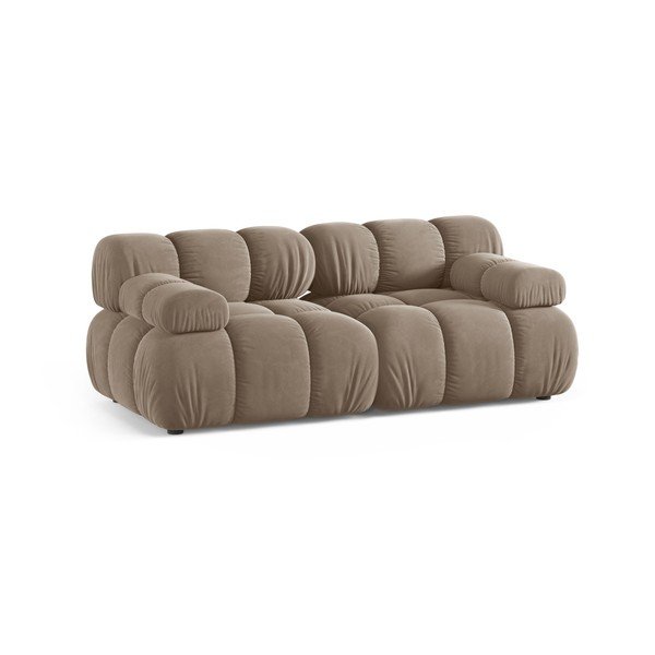 Bež baršunasti sofa 188 cm – Micadoni -image-1